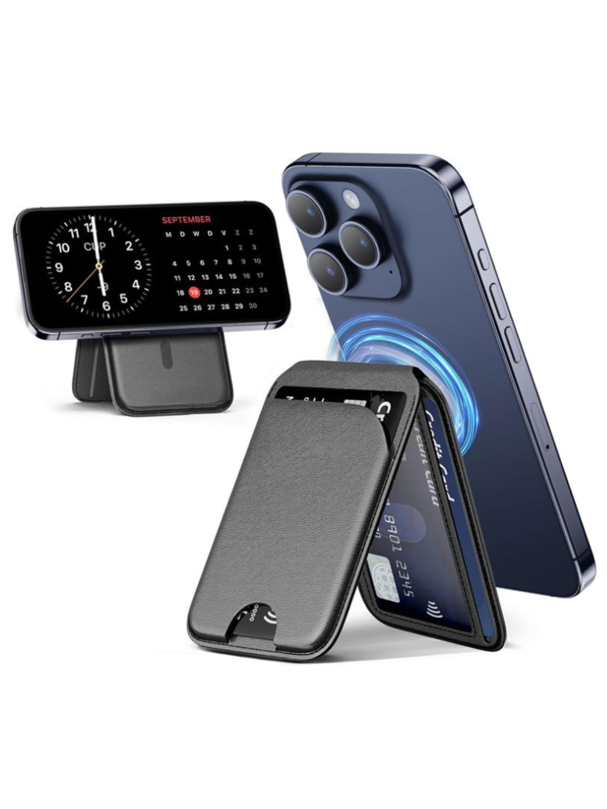 Amazon.co.jp: Nicleaf Magsafe対応 カードケース 黒 5枚収納 スマホ